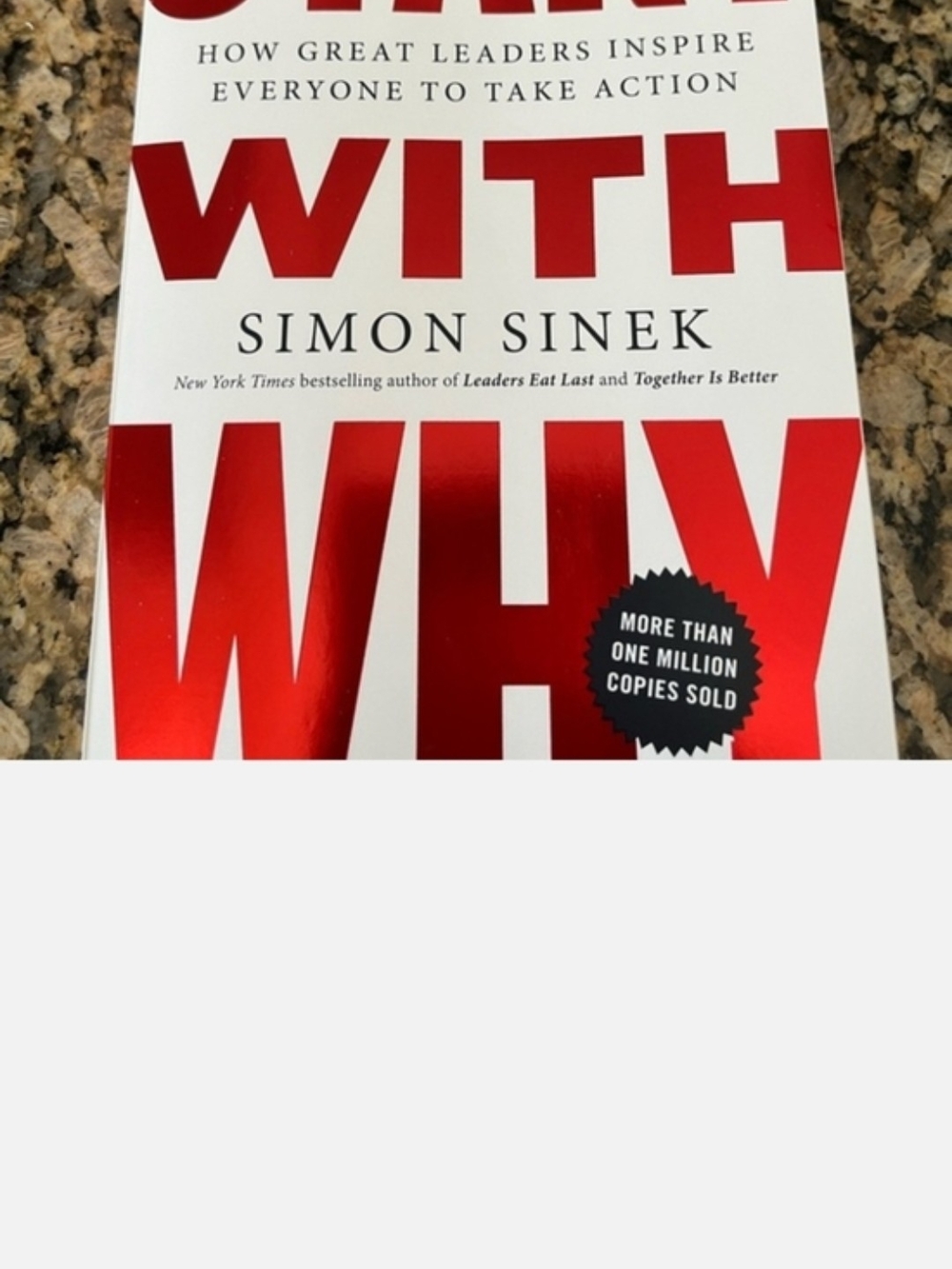 "Start With Why" Paperback Journal-Style Cover in White and Red